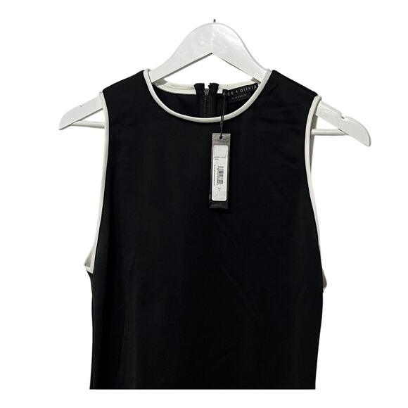 ALICE + OLIVIA WOMENS 8 EDRIS SLEEVELESS MINI DRESS BLACK COCKTAIL PARTY NEW - Picture 8 of 15
